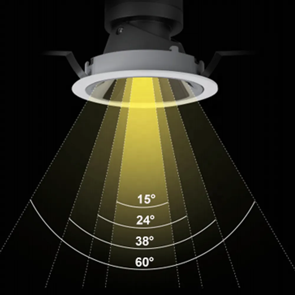 Adjustable Dimmable Recessed LED Panel Light 7W