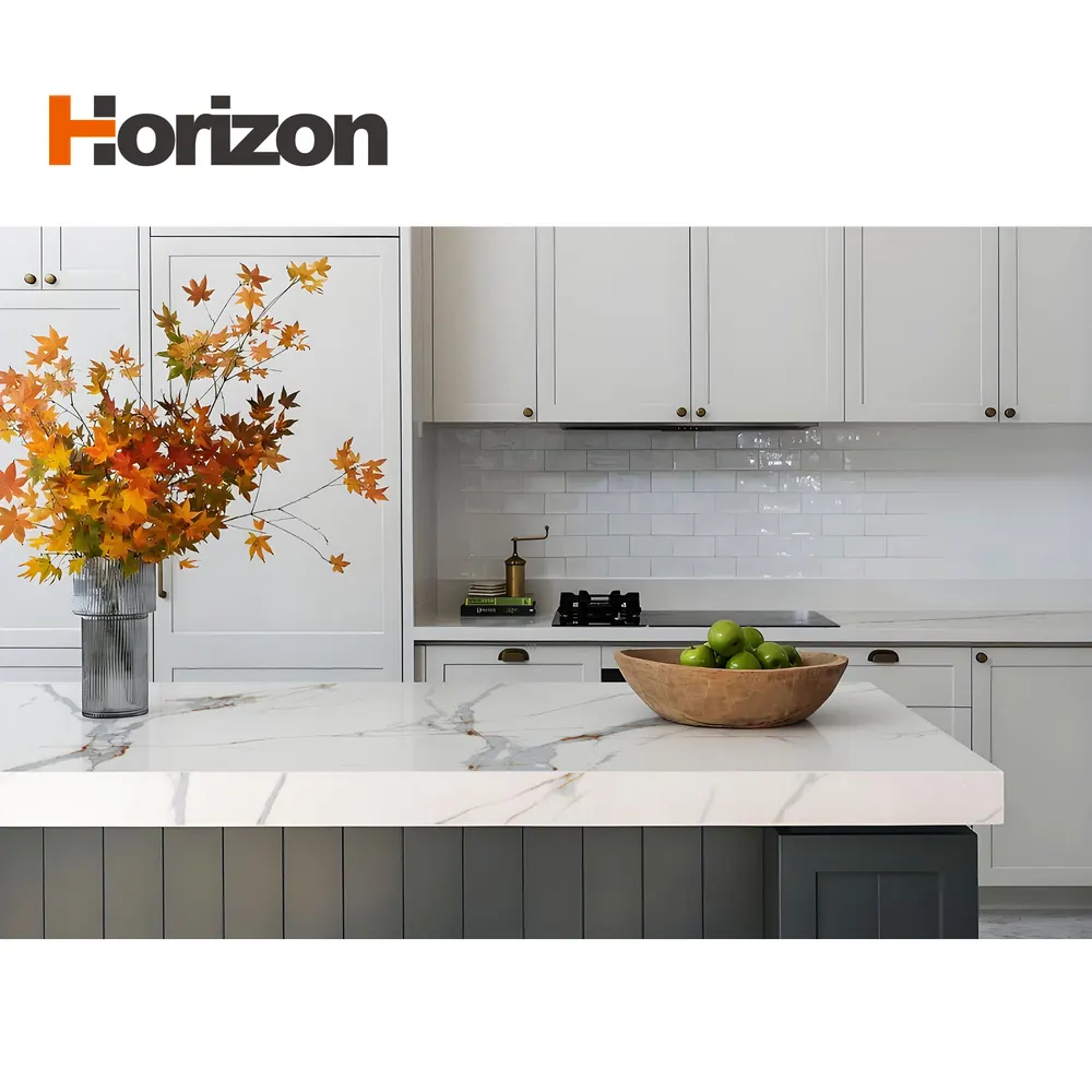 3D-Printed White Engineered Quartz Slab For Countertops