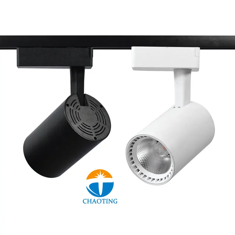 Adjustable Aluminum LED Track Spotlight 12-30W For 2-Wire Track