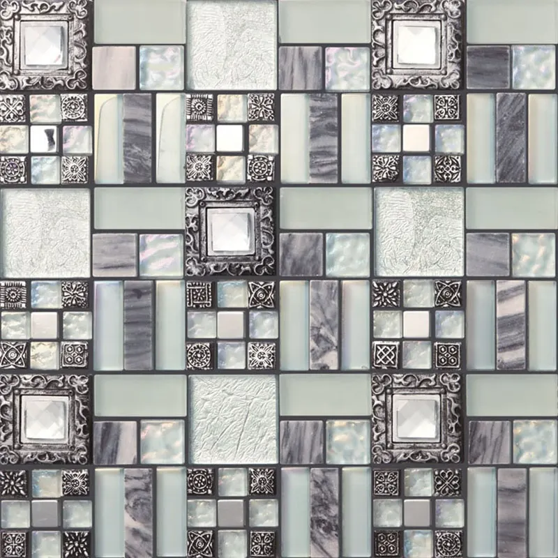 Glass Mosaic Tile 30x30mm 6-8mm Thick
