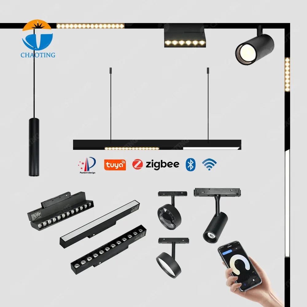 Adjustable Aluminum Magnetic LED Track Spotlight 40W 48V