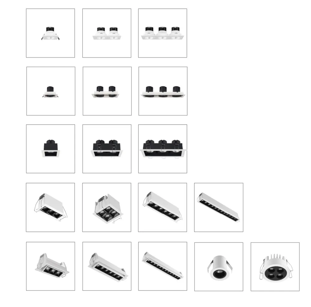 Aluminum LED Track Spotlight 3-100W For Indoor Lighting