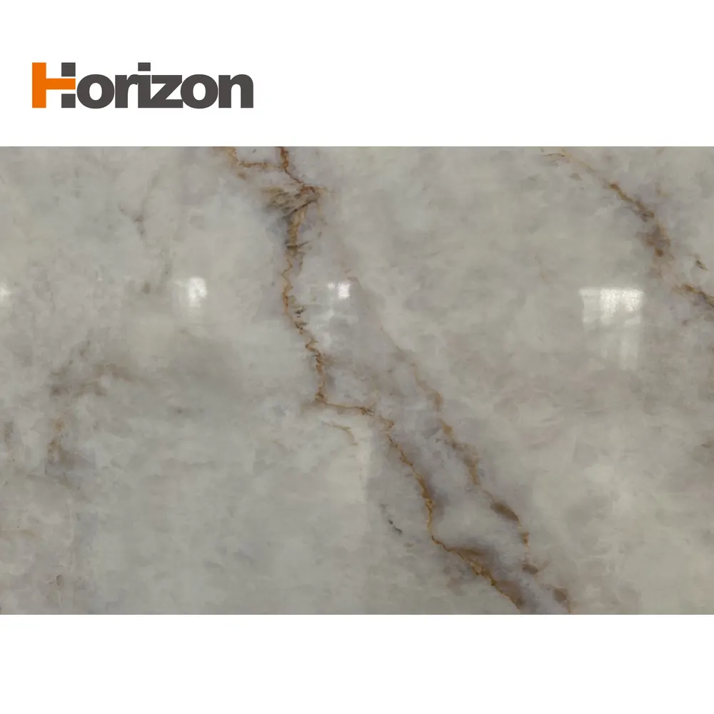 3D-Printed Calacatta White Engineered Quartz Slab