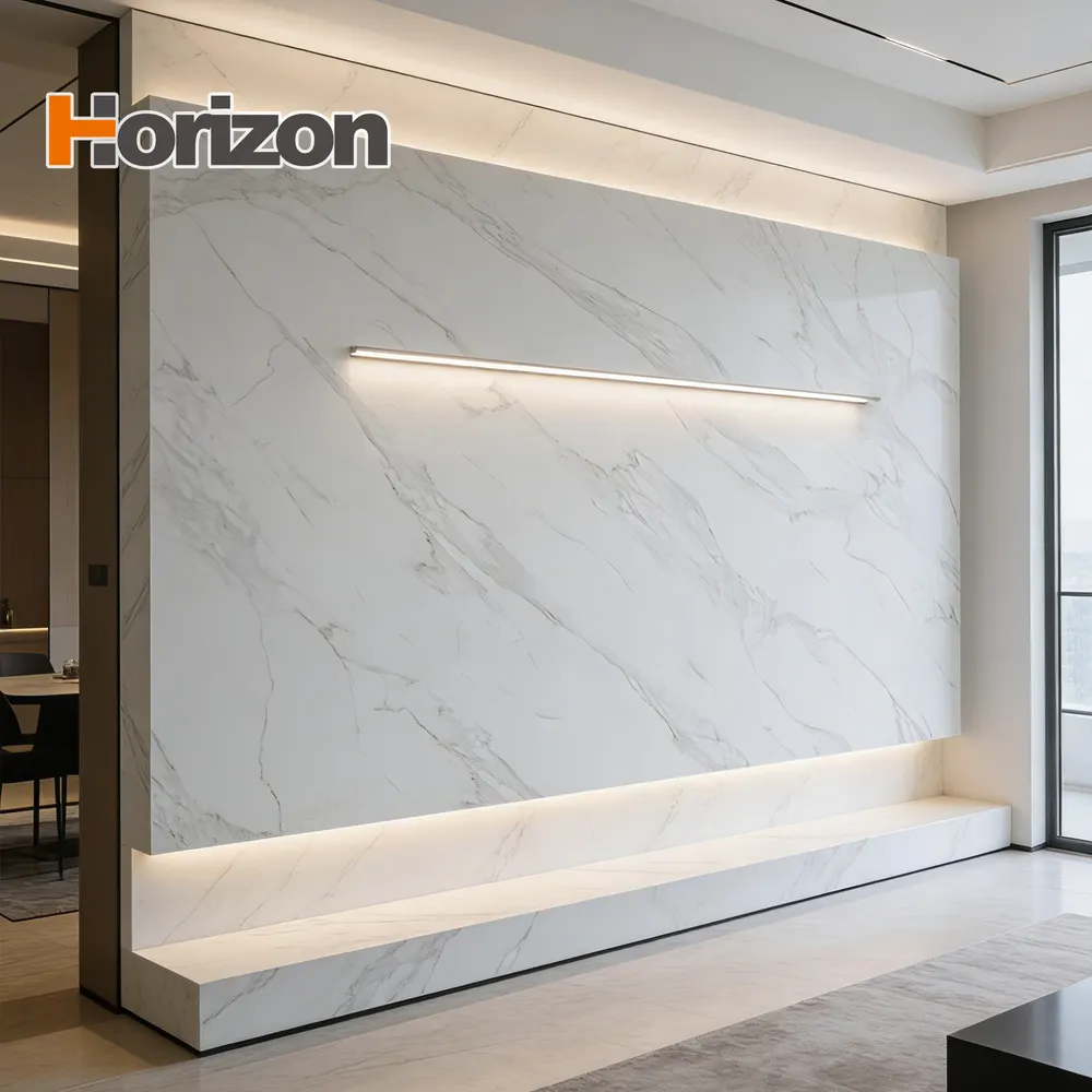 Calacatta Polished Sintered Stone Slab 1600x3200mm