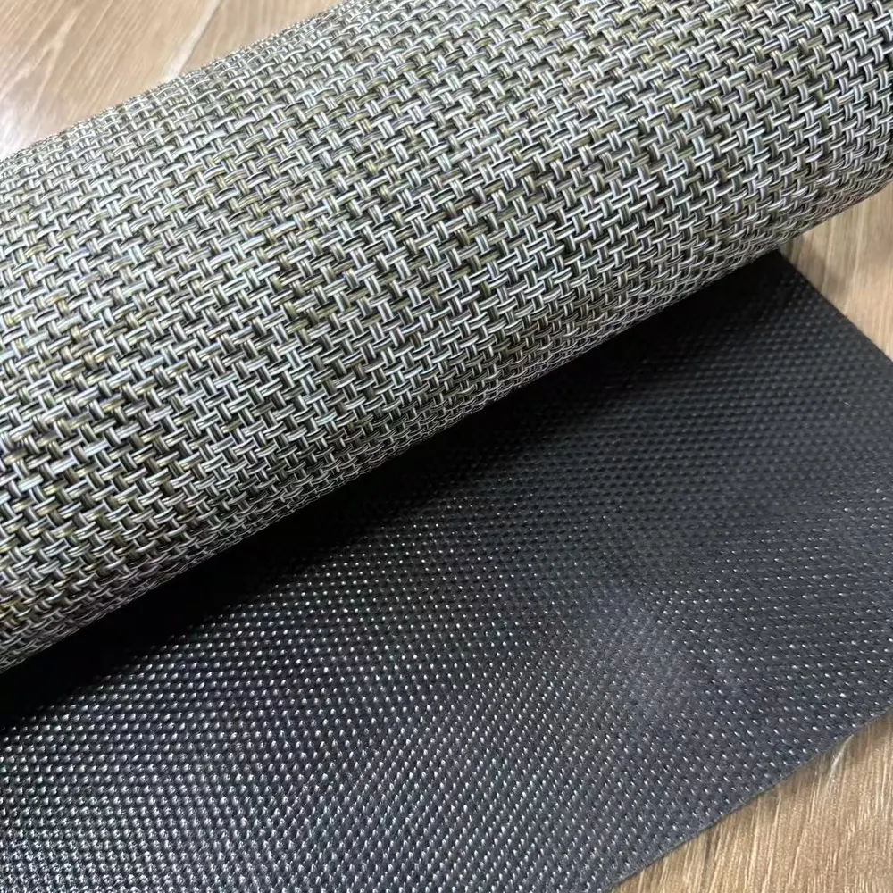 PVC Woven Vinyl Floor Tile 2mm Thick for Interior Use