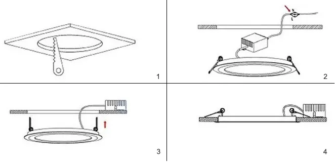 Adjustable Slim Dimmable Recessed LED Panel Light 9-48W