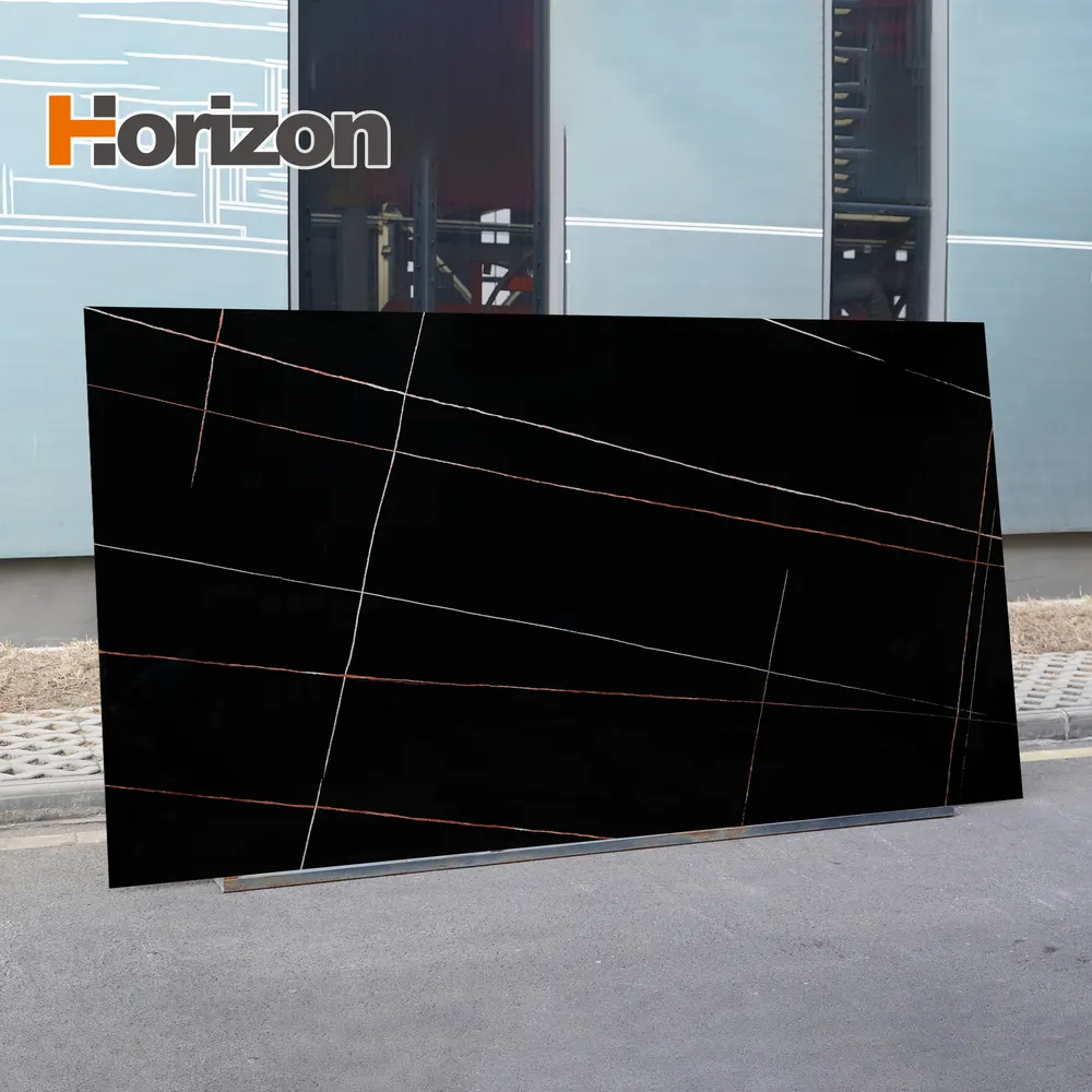 Black Sintered Stone Slab 1600x3200mm 2.5mm Thick