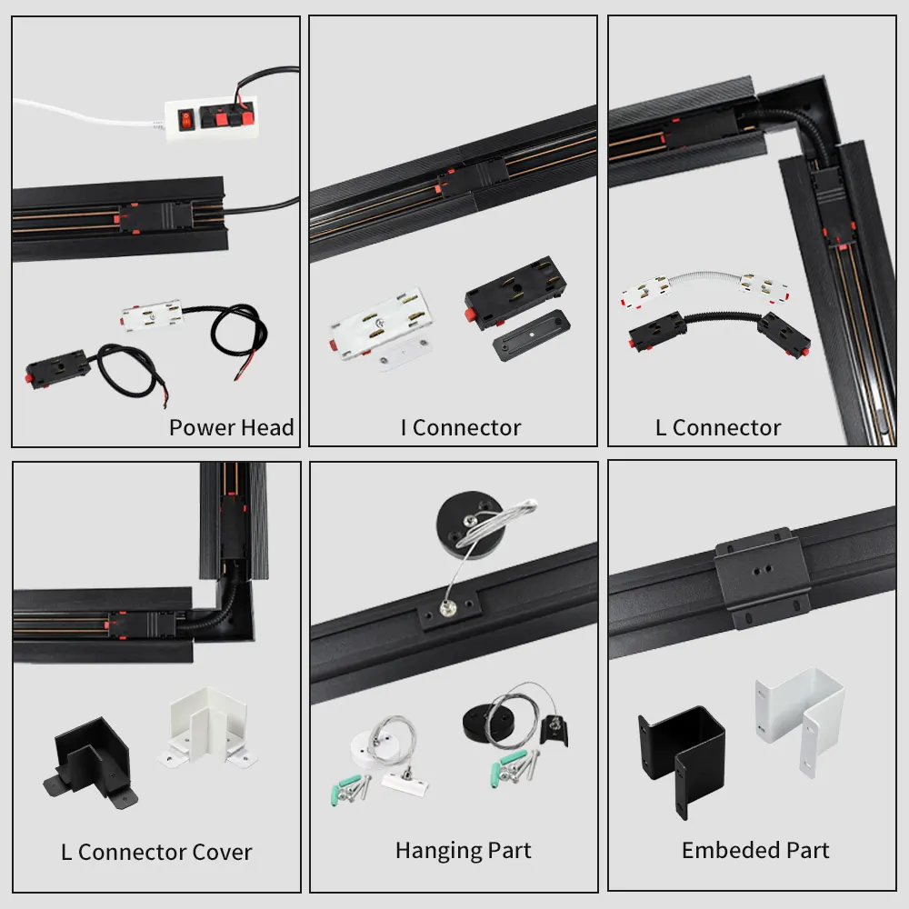 Adjustable Smart Dimmable Magnetic LED Track Lighting System 6-27W 220V