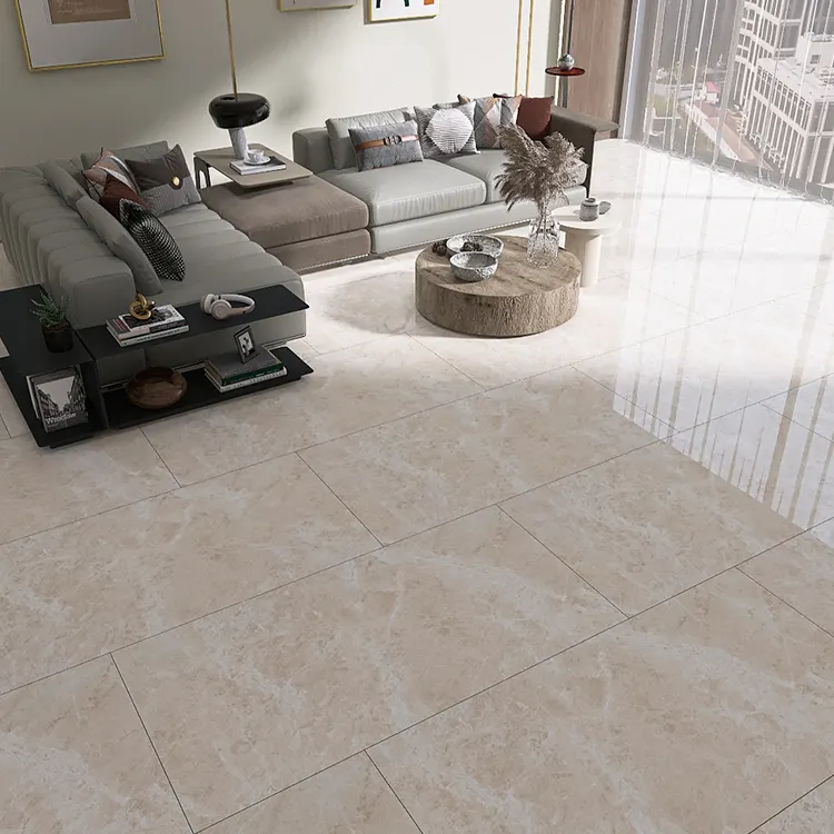 Calacatta Beige Polished Porcelain Wall And Floor Tile 1500x750mm