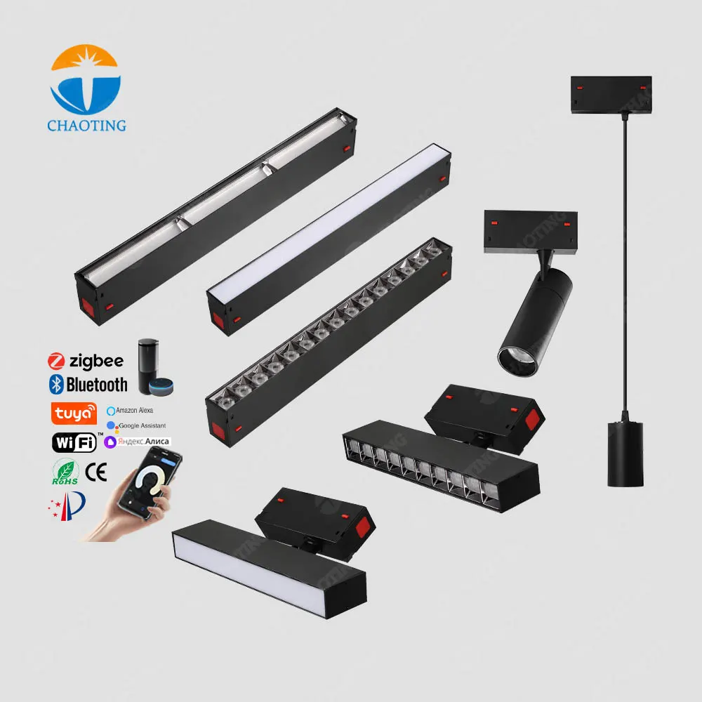 Adjustable Recessed Aluminum LED Track Spotlight 7-30W 2700K/3000K/5000K