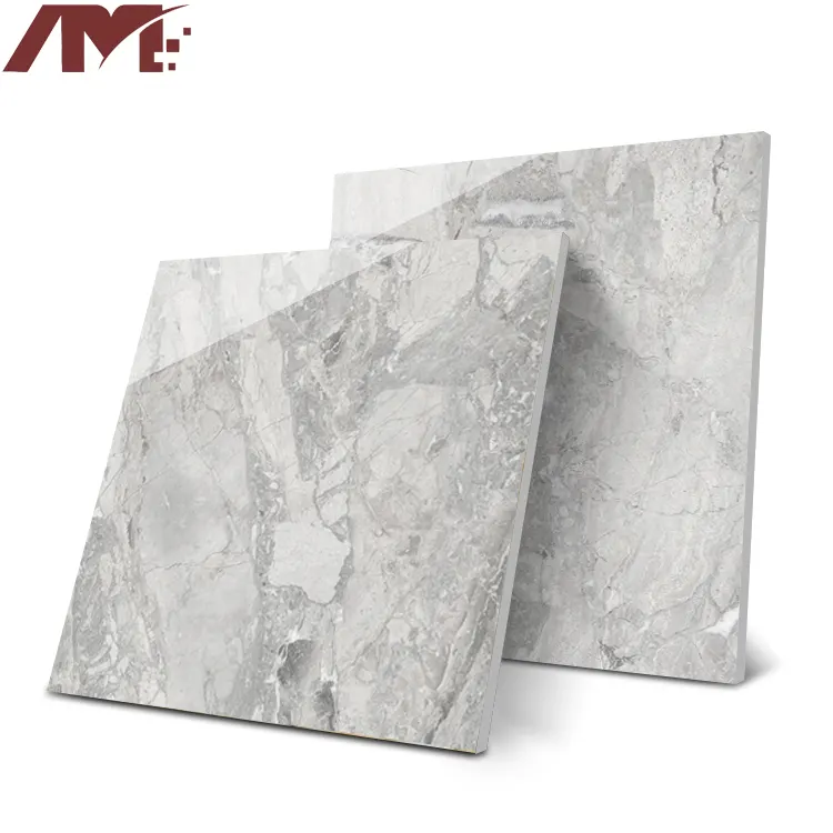 Carrara White Polished Porcelain Floor Tile 600x600mm