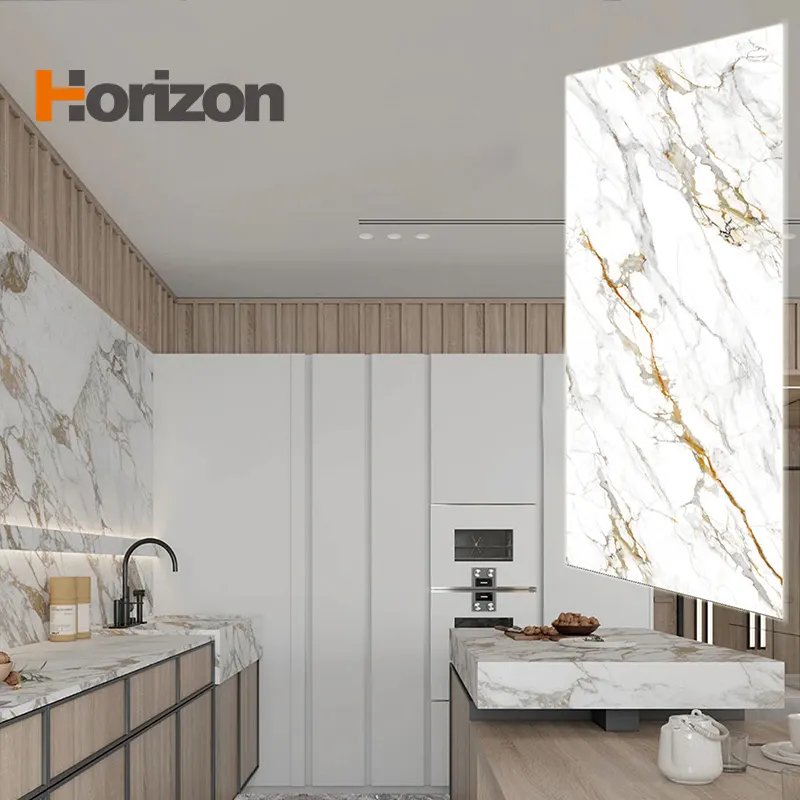 3D-Printed Calacatta Engineered Quartz Slab
