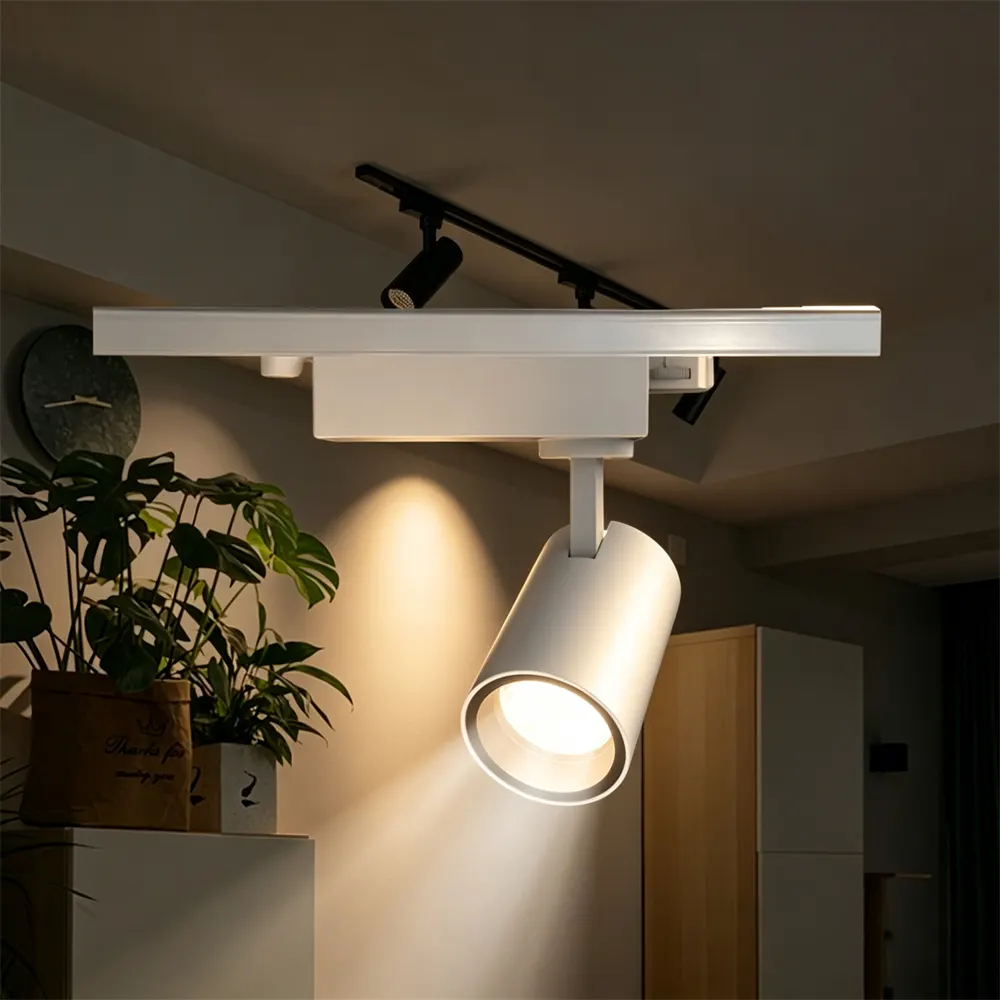Adjustable Aluminum LED Track Spotlight White