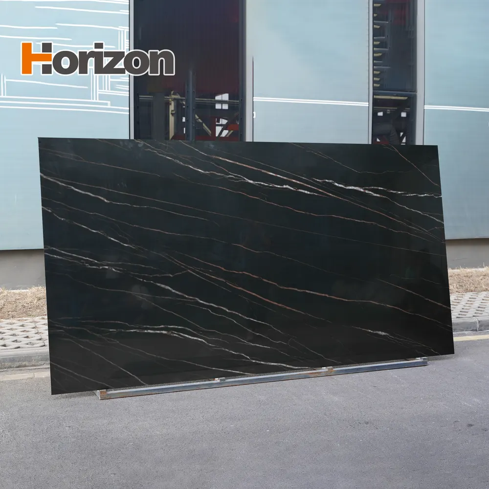 Black Sintered Stone Slab 1600x3200mm 2.5mm Thick