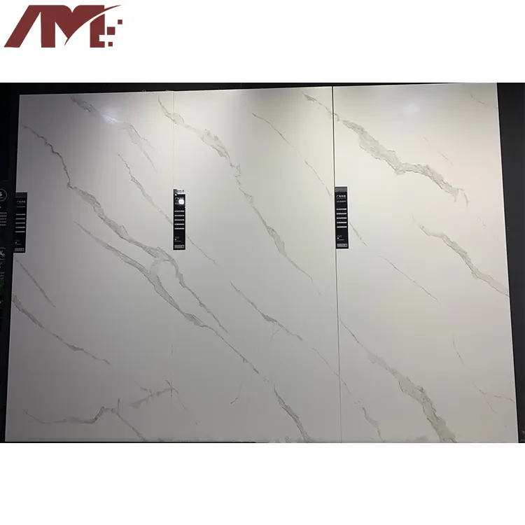Carrara Polished Sintered Stone Slab 300x120mm