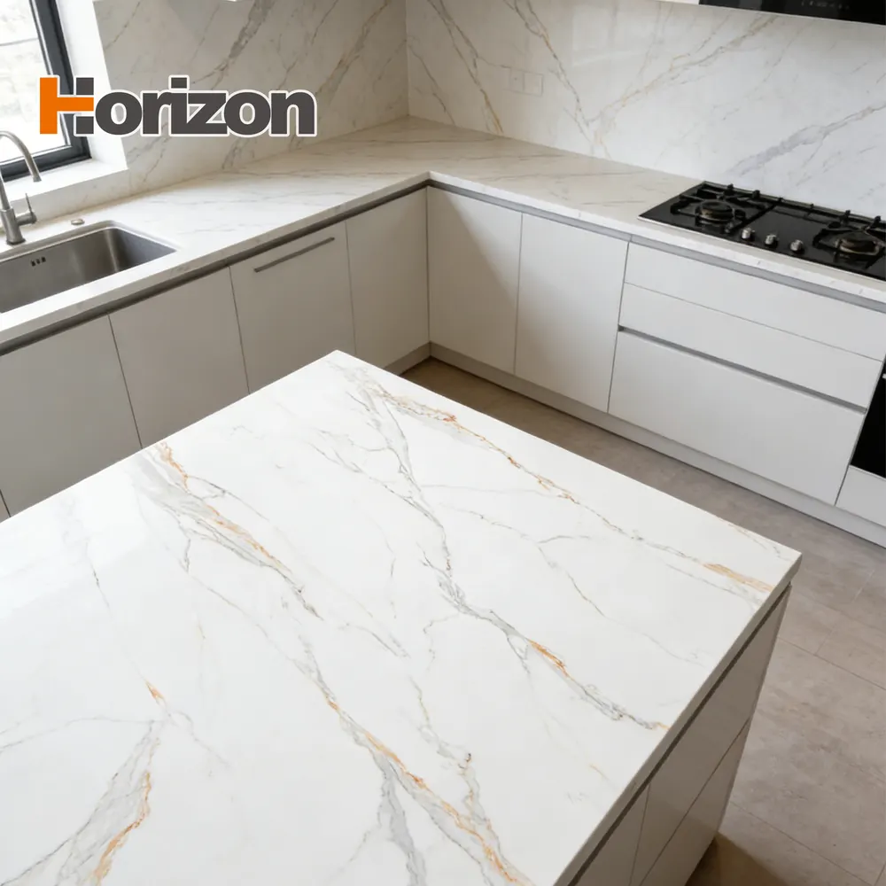 Calacatta Cream White Sintered Stone Slab 1600x3200mm