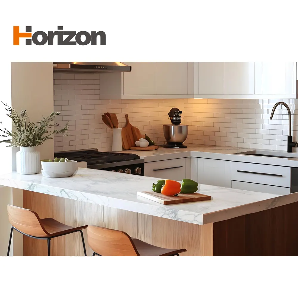 3D-Printed White Engineered Quartz Slab For Countertops