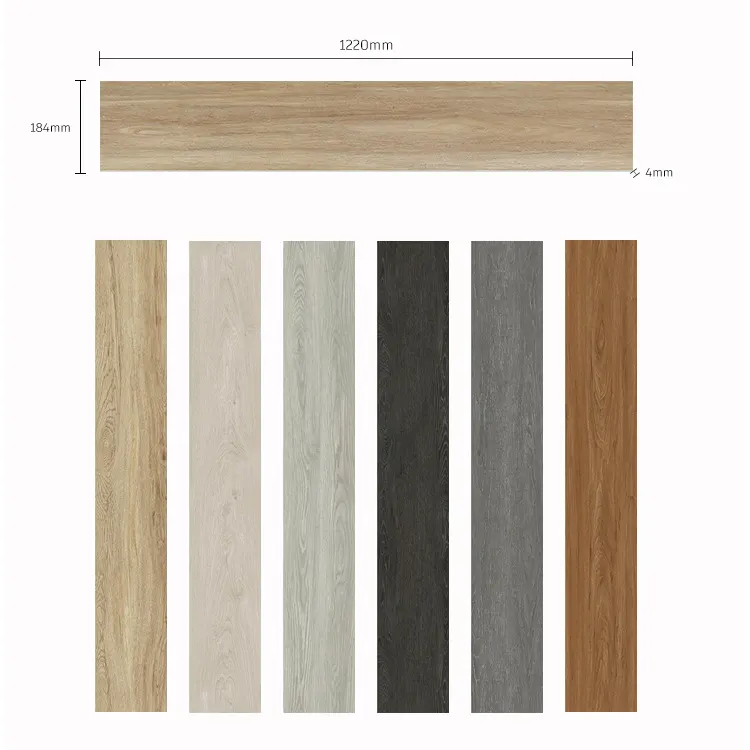 Wood-Look SPC Click-Lock Vinyl Flooring 1220x184mm 3.5-6m Thick