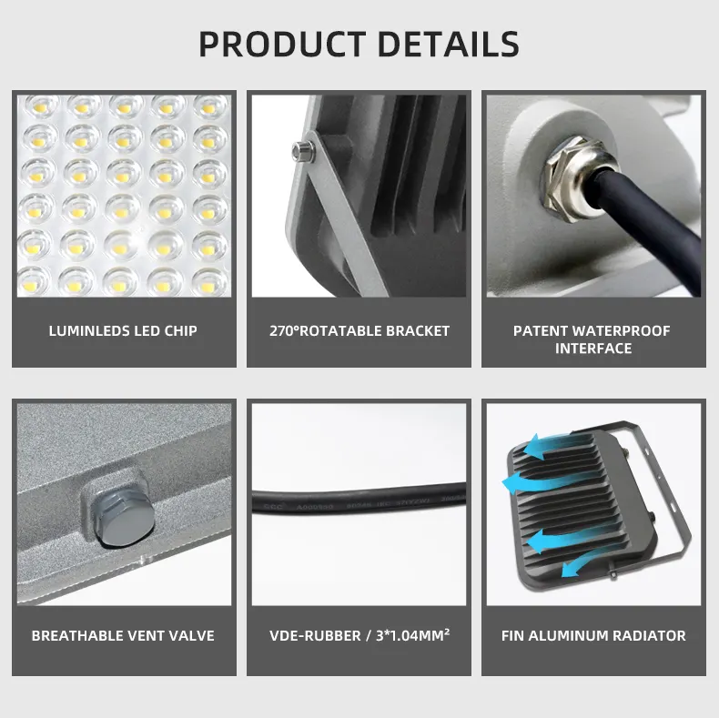 Aluminum LED Floodlight 50-400W IP65