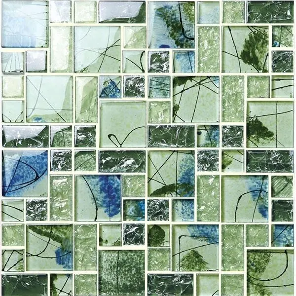 Blue Glass Mosaic Tile 6-8mm Thick