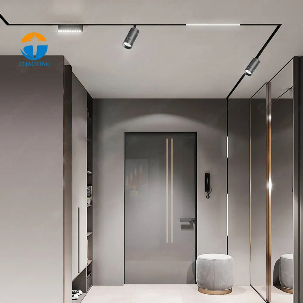 Adjustable Aluminum Magnetic COB LED Track Spotlight 8-30W 220V
