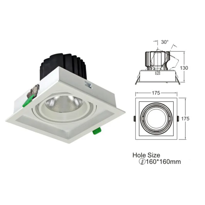 Adjustable Aluminum LED Grille Spotlight
