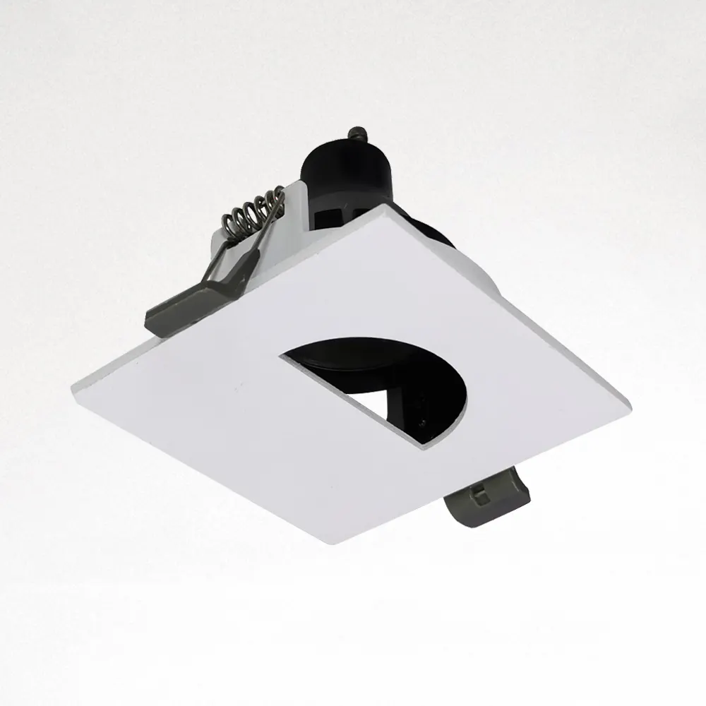 Anti-Glare Recessed Square Aluminum Downlight Housing GU10/MR16