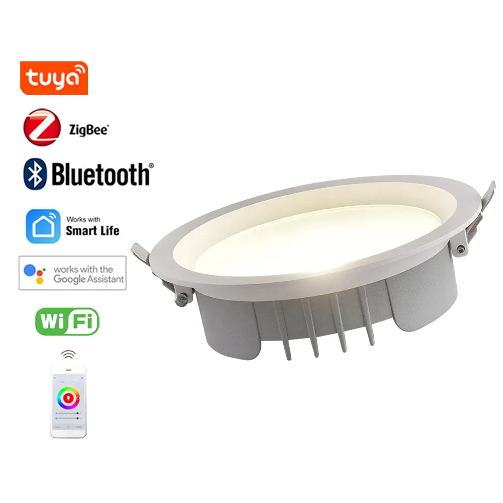 Adjustable Dimmable Recessed LED Panel Light 8-40W 85-265V