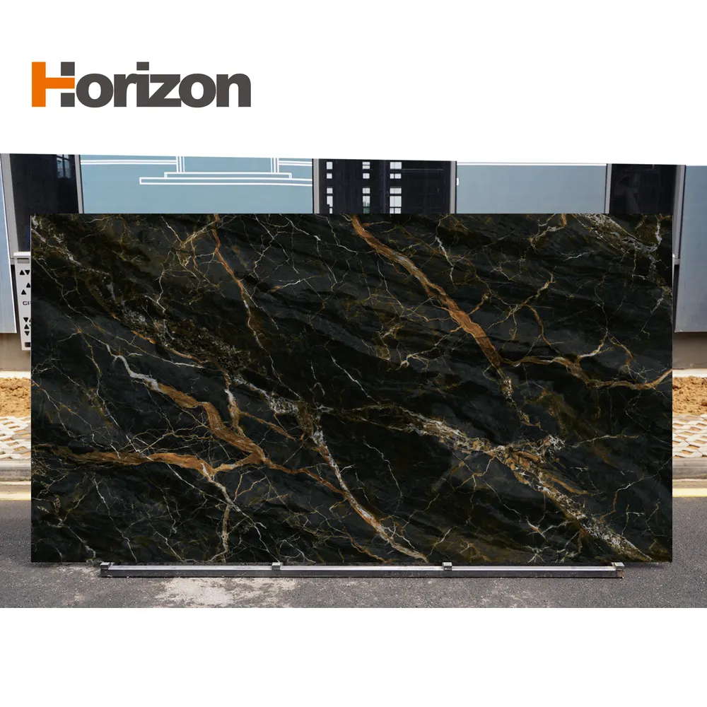 3D-Printed Marble-Look White Engineered Quartz Slab