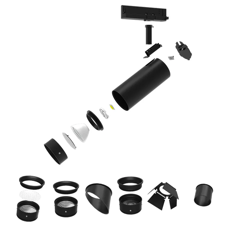 Adjustable Aluminum COB LED Track Spotlight 30-40W