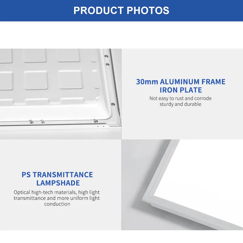 Aluminum LED Panel Light 2x2/2x4/60x60 50-100W 3CCT Selectable