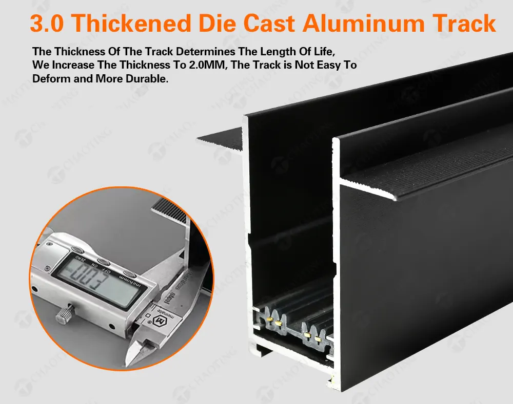 Adjustable Aluminum Magnetic LED Track Spotlight 8-30W 85-265V